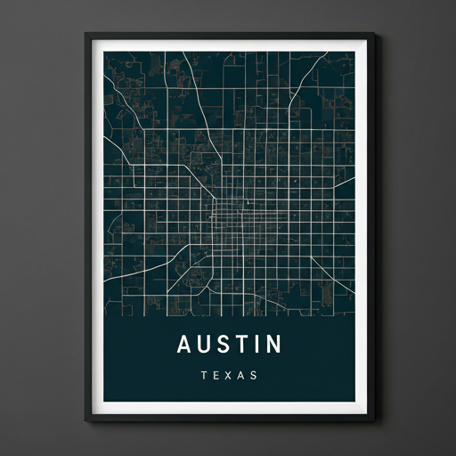 Dark stylized city map